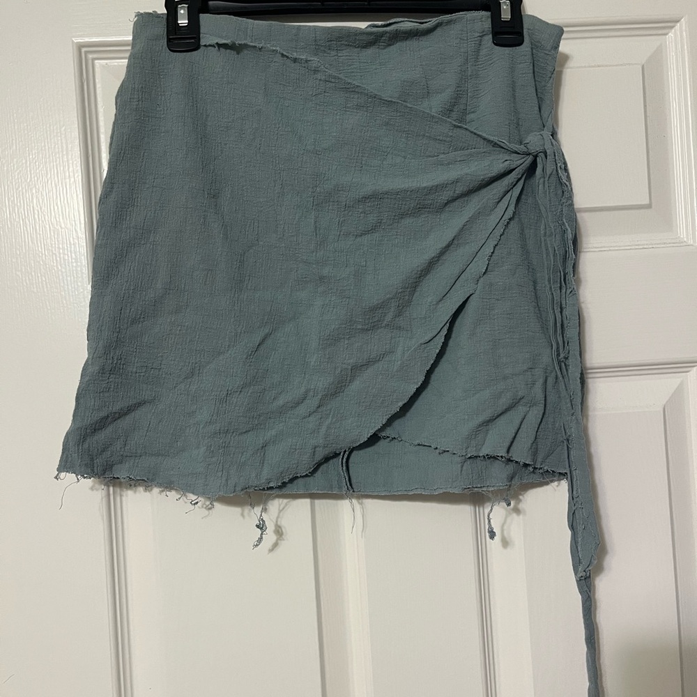 Women's Green Wrap Skirt